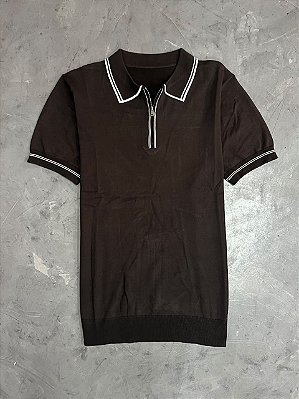 POLO MEIO ZIPER PADRÃO ZARA (CAFÉ)