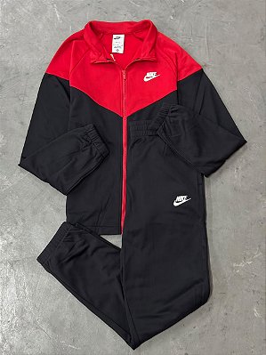 CONJUNTO NIKE TRACKSUIT PK INFANTIL PRETO/VERMELHO
