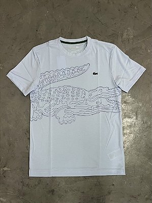 Camiseta Esportiva Estampada de Crocodilo Ultra Dry (AZUL BEBÊ)
