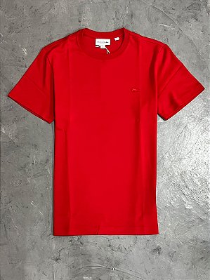 Camiseta Masculina Lacoste Gola Redonda (VERMELHA)