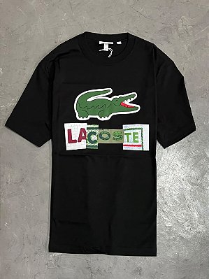 Camiseta Lacoste Big Croc 2026 (PRETA)