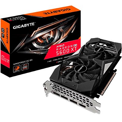 Placa de Vídeo Gigabyte AMD Radeon RX 5600 XT Windforce OC 6GB, GDDR6, (rev 1.0) - GV-R56XTWF2OC-6GD