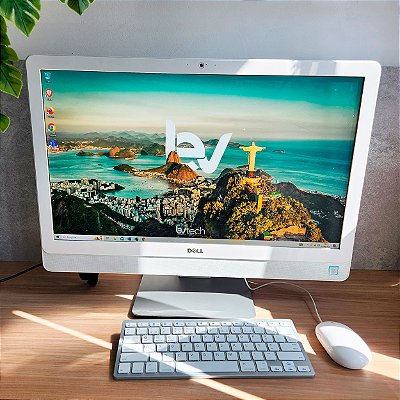 Computador All in One Dell Inspiron 24 - Intel i5 7ªGer, 8Gb Ram, 256GB SSD - Tela 24 Full HD