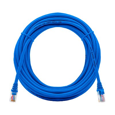 Cabo De Rede 10 Metros Grande Montado Fio Internet Lan RJ45 Roteador Modem