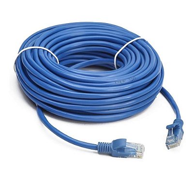 Cabo De Rede 30 Metros Grande Montado Fio Internet Lan RJ45 Roteador Modem