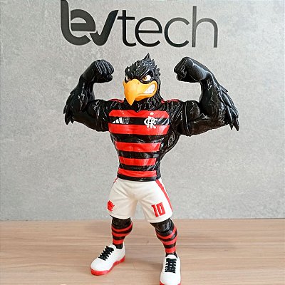 Mascote Urubu do Flamengo - 25cm - Impressão 3D com Acabamento em Verniz