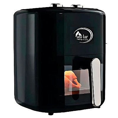 Fritadeira Elétrica Air Fryer Seu Lar SL5120 6L Porta Removível - Preta - 127V