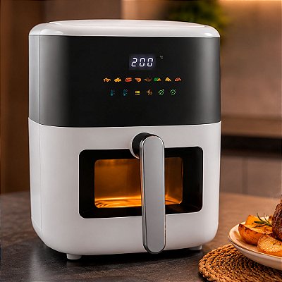 Fritadeira Elétrica Air Fryer Seu Lar SL5137 - 6Litros - Porta Removível - Branca - 127V