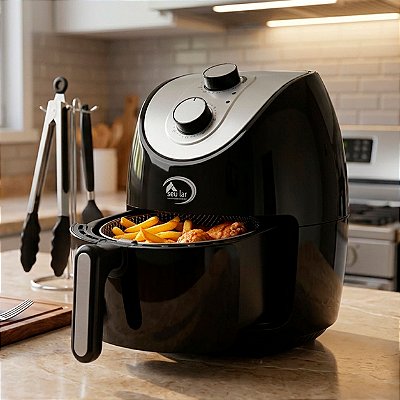 Fritadeira Elétrica Air Fryer Seu Lar SL7155 - 3,5 Litros - Porta Removível - Preta - 127V
