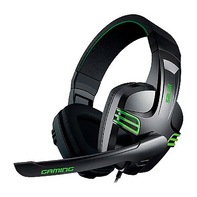 Headset Gamer Shark KX101 - Drivers 40 mm - Preto/Verde