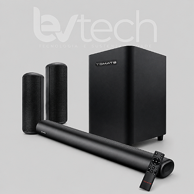 Kit Caixa de Som Sound Bar - Tomate - Bluetooth - MTS-2041 - 280W