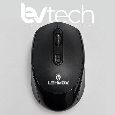 Mouse Sem Fio Lehmox Ley-172-b - Recarregável - Preto