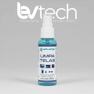 Limpa Tela Implastec 60ml - Monitores LCD LED Smartphones Tablets