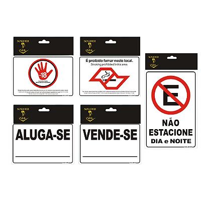 Placa de Sinalização 20X30– Autocolante e Durável  | Atacado