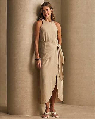 Vestido Midi Coccinelle - Bege