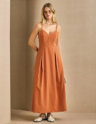 Vestido Midi Caresse - Laranja