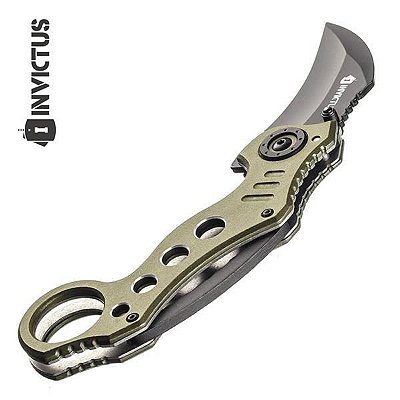 Canivete Invictus Karambit Shark Green