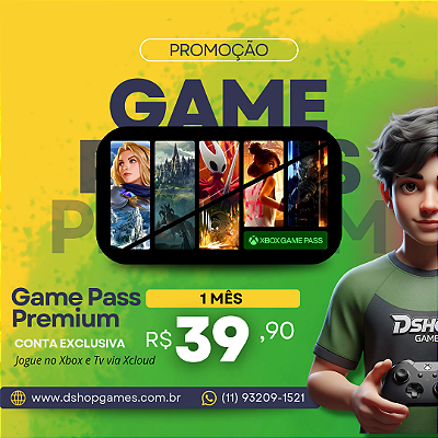 Game Pass Premium Xbox e Xcloud ☁️🎮