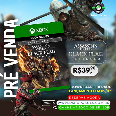 Assassin's Creed Black Flag Resynced Edição Deluxe - Xbox Series S/X Mídia Digital