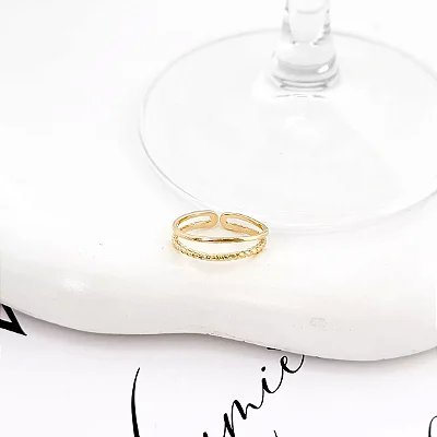 Anel Duplo Dourado - Regulável