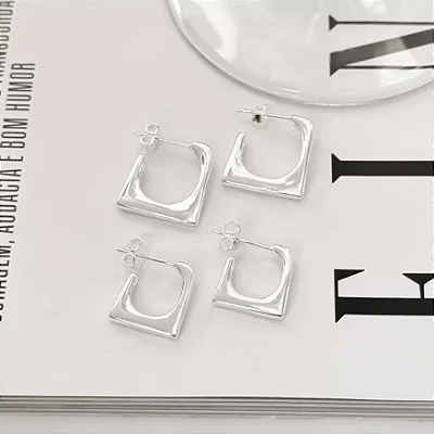 Dupla de Argolas Quadradas