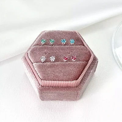 Brincos Ponto de Luz - Rosa