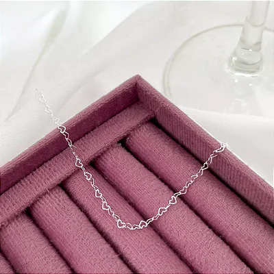 Pulseira elo de coração