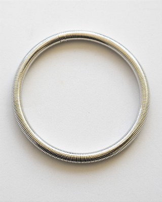 Pulseira Tubo Mola no Ródio Branco