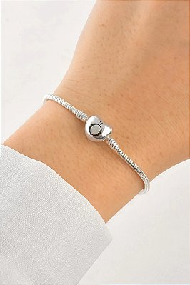 Pulseira para Berloques Coração Liso