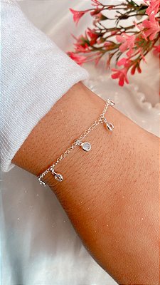 Pulseira com Zircônias Redondas