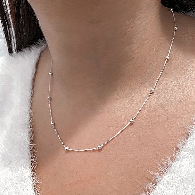 Colar Veneziana Bolinhas (M)