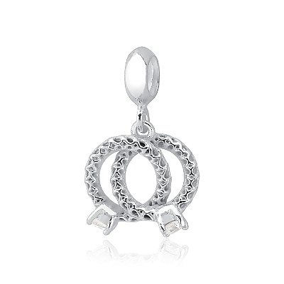 Berloque Dois Anéis Solitários