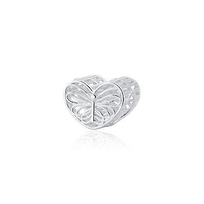 Berloque Separador Coração Borboleta