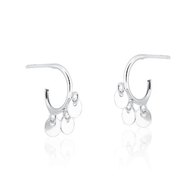 Brinco Mini Argola com Medalhas