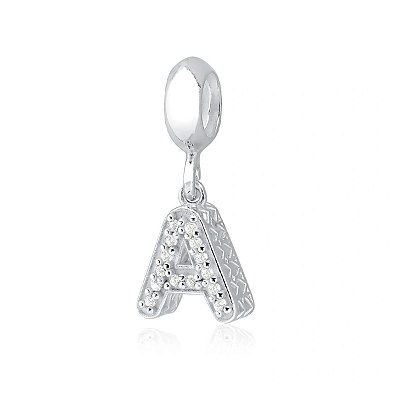 Berloque Letra Cravejada A