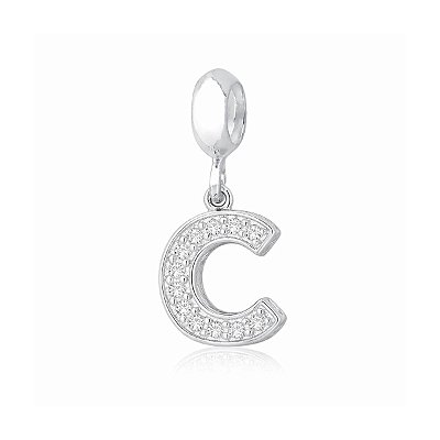 Berloque Letra Cravejada C