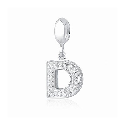 Berloque Letra Cravejada D