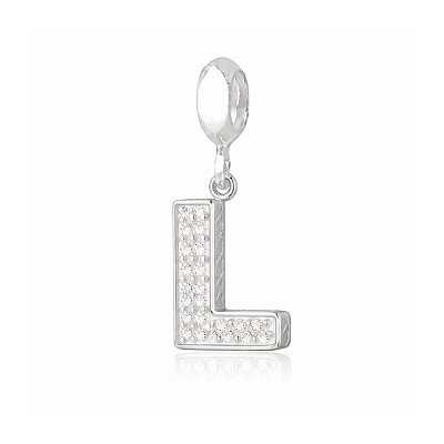 Berloque Letra Cravejada L