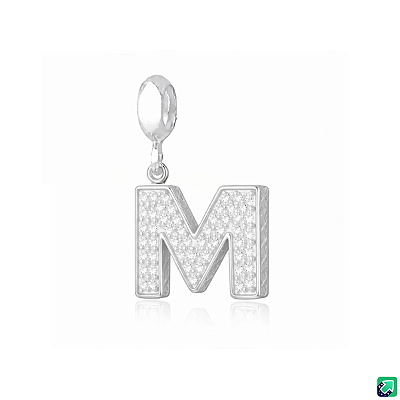 Berloque Letra Cravejada M