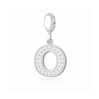 Berloque Letra Cravejada O