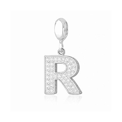 Berloque Letra Cravejada R