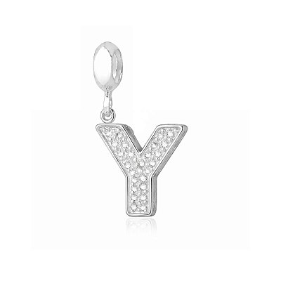 Berloque Letra Cravejada Y