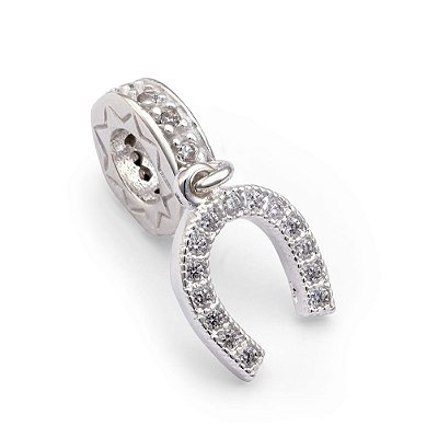 Berloque Ferradura Cravejada Grande