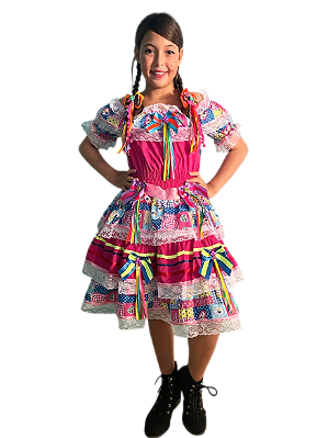 Vestido Junino Infantil LILI - Elastex na cintura