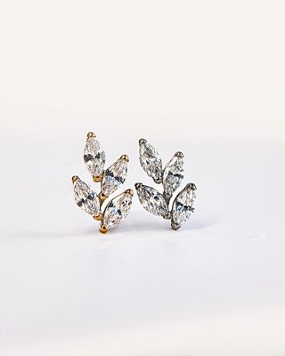 Piercing Raminho Zircônias Navete Titânio