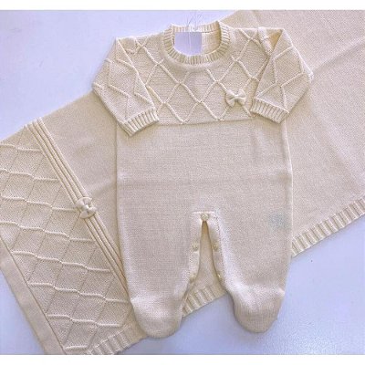 Saída de Maternidade Viena Bordado - AMARELO