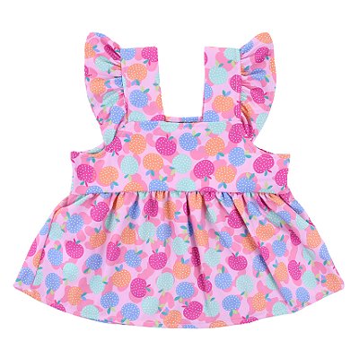 Blusa Infantil Kookabu Twill Bliss Com Alça Estampa Frutas
