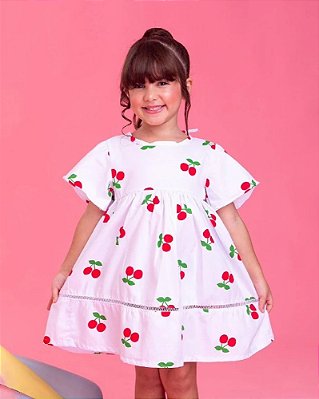 VESTIDO INFANTIL- LUANA TRICOLINE ESTAMPADO
