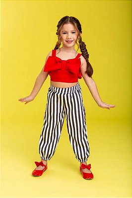 CONJUNTO INFANTIL- CALÇA TOP ALFAIATARIA