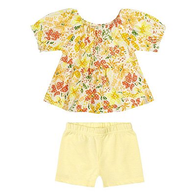 Conjunto Bebê Menina Estampa Puff Elian